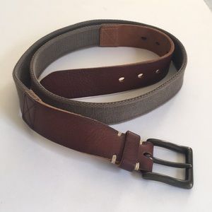 Cotton & Genuine Leather Men's Belt